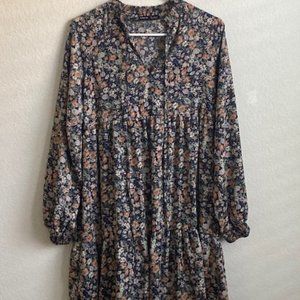 Ditsy Floral Print Smock Dress